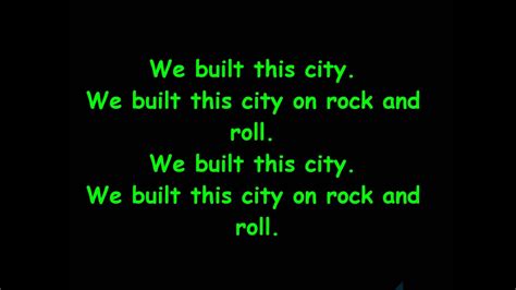 "We Built This City" is a 1985 song by American rock band Starship, the debut single from the album Knee Deep in the Hoopla. It was written by English musicians Martin Page and Bernie Taupin, who were both living in Los Angeles at the time, and was originally intended as a lament against the closure of many of that city's live music clubs. 